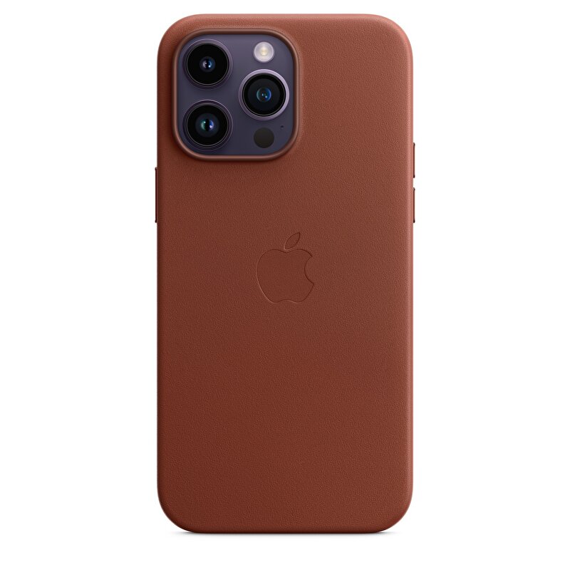 iPhone 14 Pro Max için MagSafe özellikli Deri Kılıf - Toprak Kırmızısı