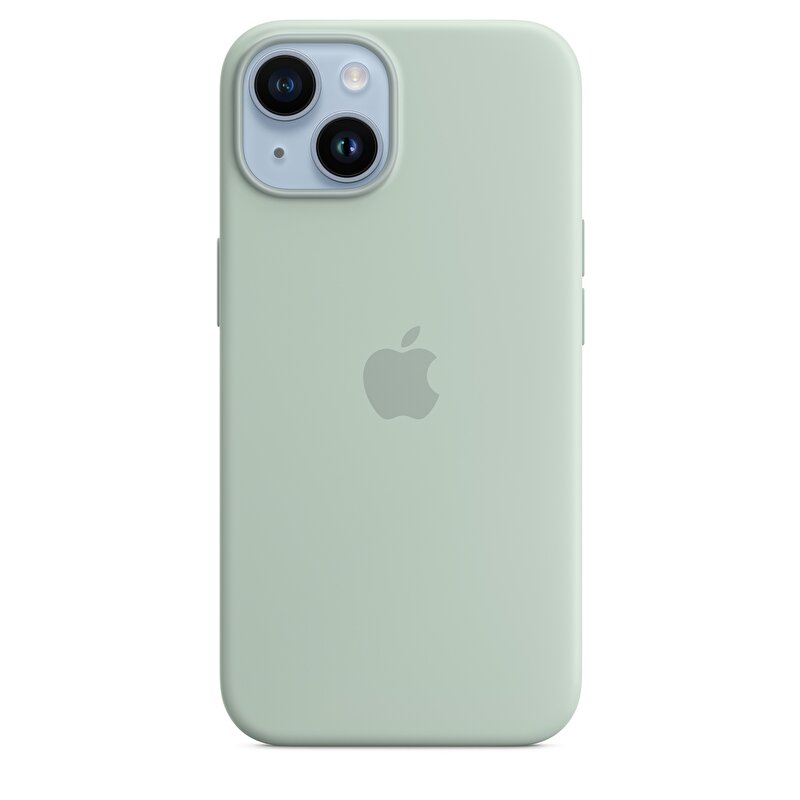 iPhone 14 için MagSafe özellikli Silikon Kılıf - Sukulent 