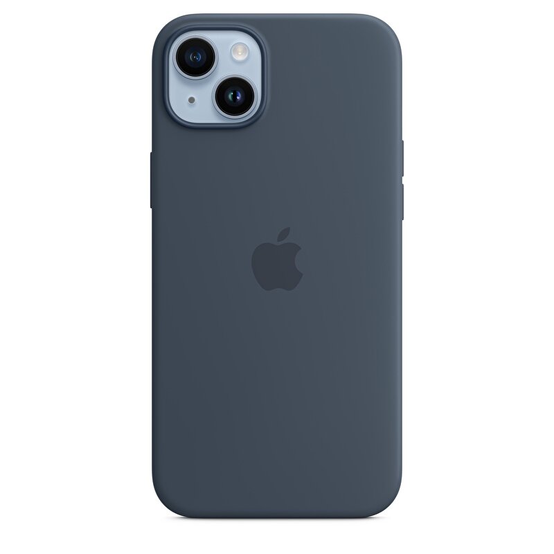 iPhone 14 Plus için MagSafe özellikli Silikon Kılıf - Fırtına Mavisi