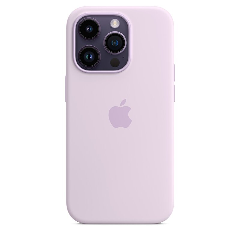 iPhone 14 Pro için MagSafe özellikli Silikon Kılıf - Leylak