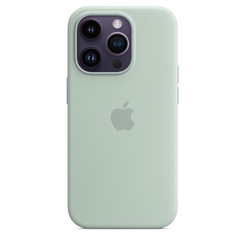 iPhone 14 Pro için MagSafe özellikli Silikon Kılıf - Sukulent 