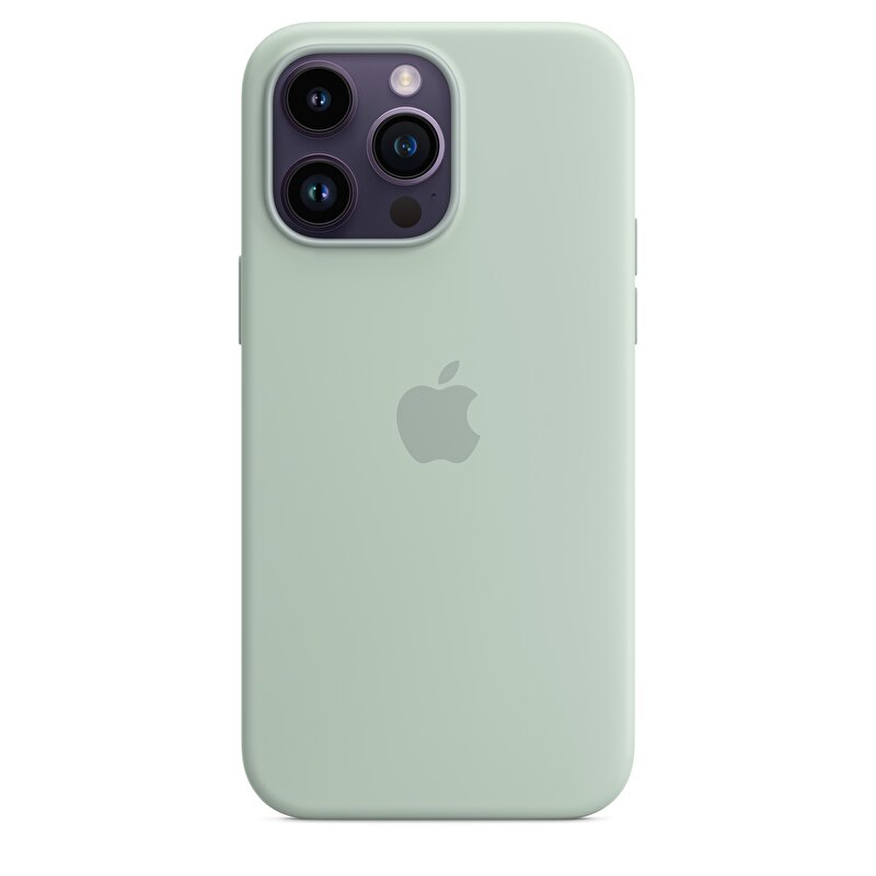 iPhone 14 Pro Max için MagSafe özellikli Silikon Kılıf - Sukulent 
