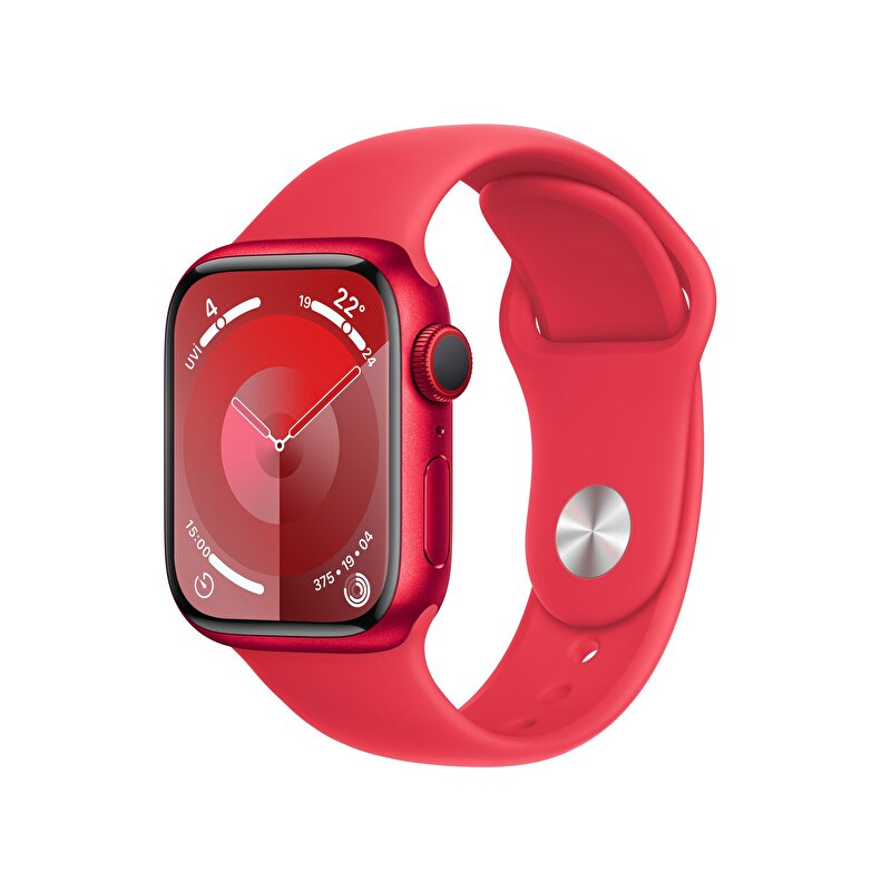 Apple Watch Series 9 GPS + Cellular 41mm (PRODUCT)RED Alüminyum Kasa ve (PRODUCT)RED Spor Kordon - M/L - MRY83TU/A MRY83TU/A