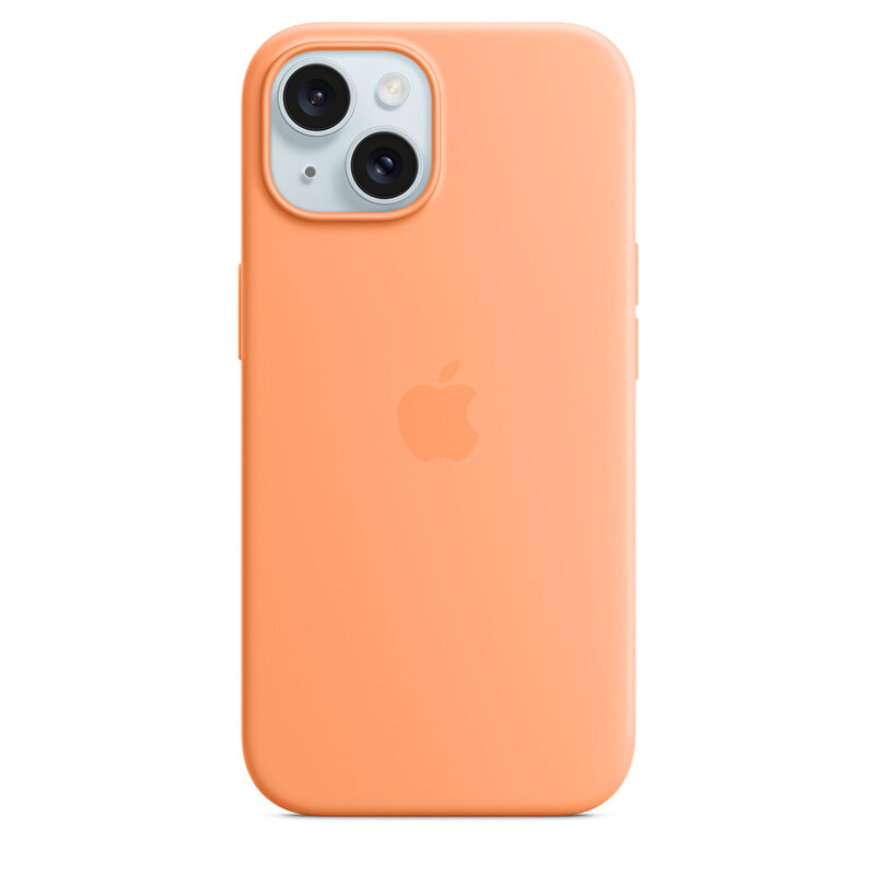 Apple iPhone 15 için MagSafe özellikli Silikon Kılıf - Turuncu Sorbe MT0W3ZM/A