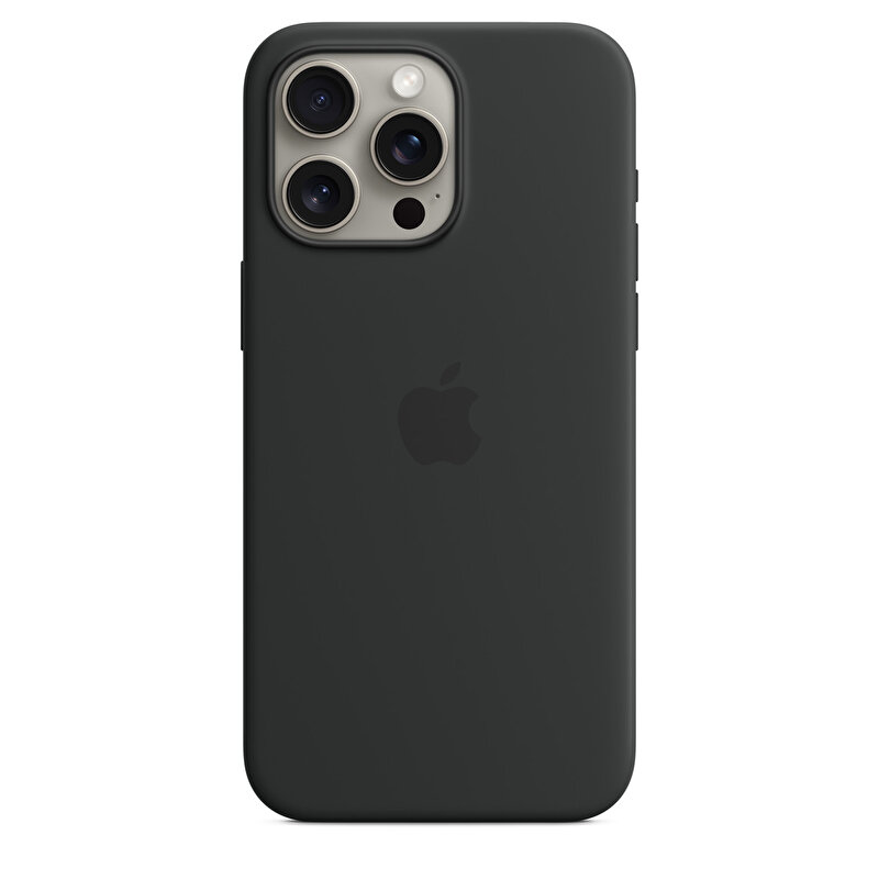 Apple iPhone 15 Pro Max için MagSafe özellikli Silikon Kılıf - Siyah MT1M3ZM/A