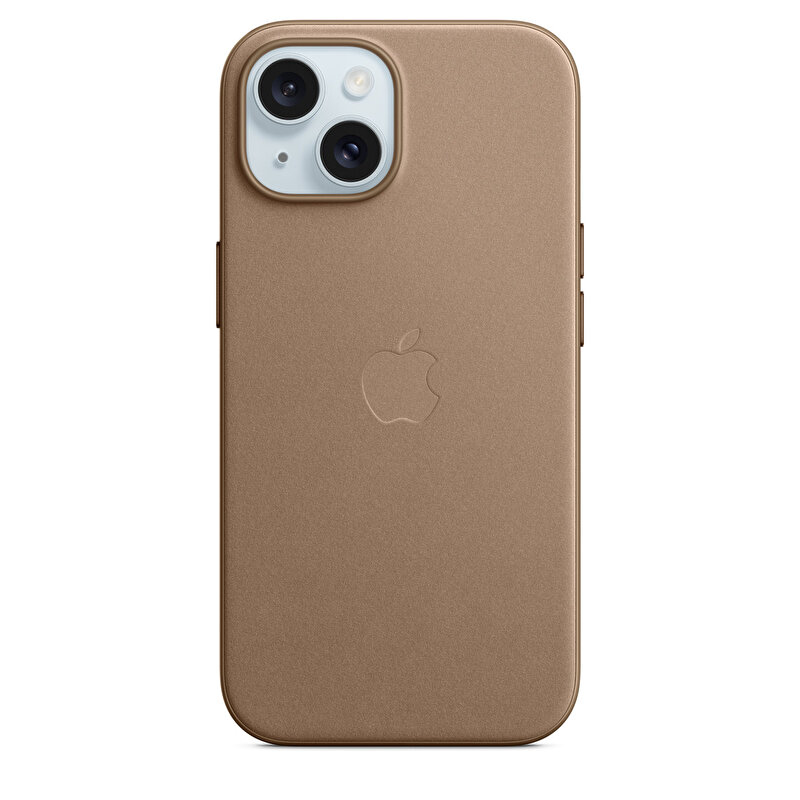 Apple iPhone 15 için MagSafe özellikli Mikro Dokuma Kılıf - Vizon Grisi MT3C3ZM/A