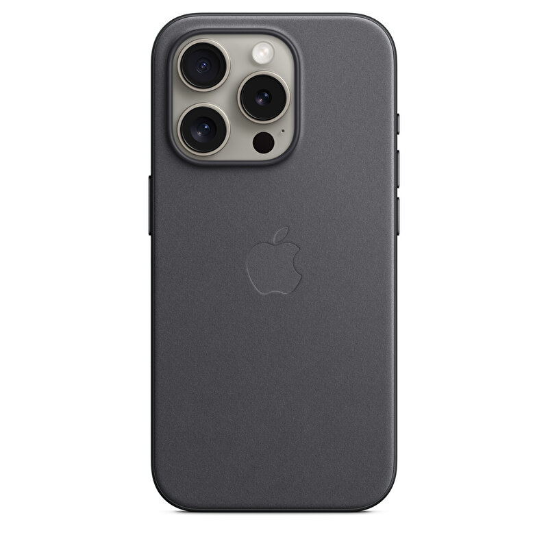 Apple iPhone 15 Pro için MagSafe özellikli Mikro Dokuma Kılıf - Siyah MT4H3ZM/A