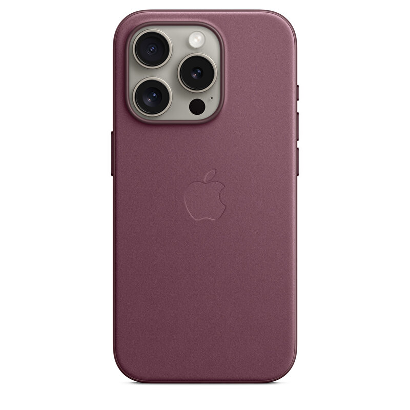 Apple iPhone 15 Pro için MagSafe özellikli Mikro Dokuma Kılıf - Karadut MT4L3ZM/A