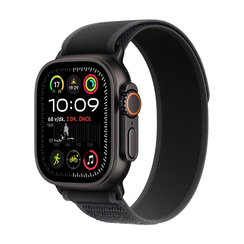 Apple Watch Ultra 2 GPS + Cellular 49mm Siyah Titanyum Kasa  Siyah Trail Loop - M/L - MX4V3TU/A MX4V3TU/A