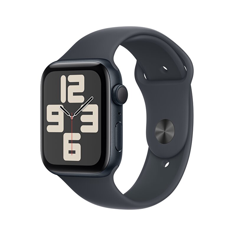 Apple Watch SE GPS 44mm Gece Yarısı Alüminyum Kasa  Gece Yarısı Spor Kordon - S/M - MXEJ3TU/A MXEJ3TU/A